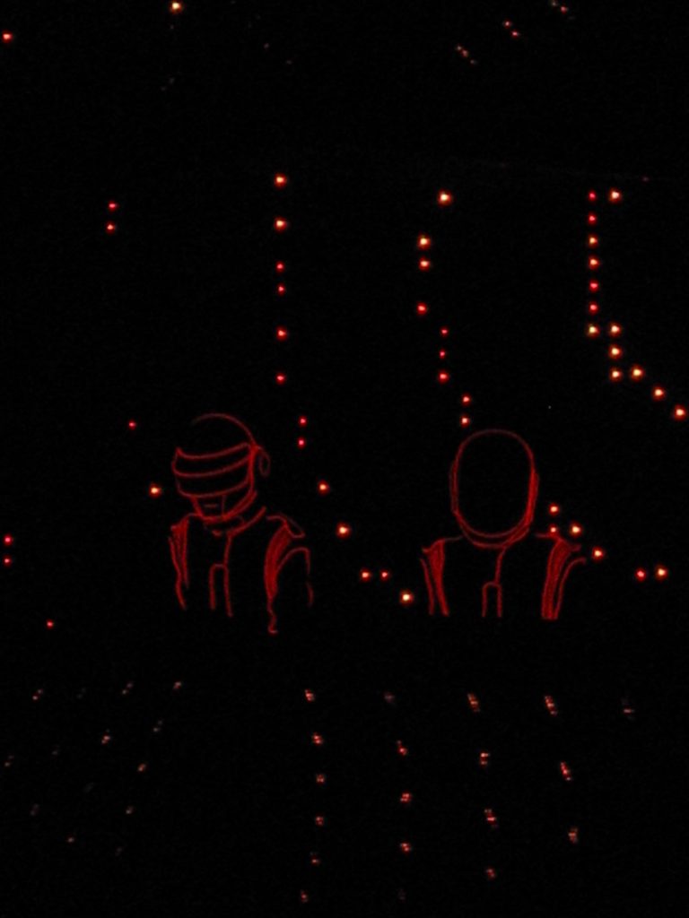 Daft Punk Live with red lights, Photo by Erin Resso
