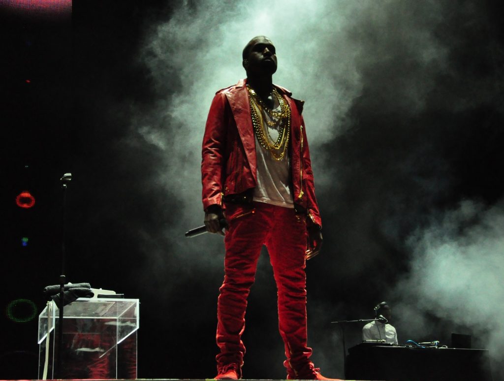 Kanye West performing at Lollapalooza on April 3, 2011 in Chile. Photo by Rodrigo Ferrari