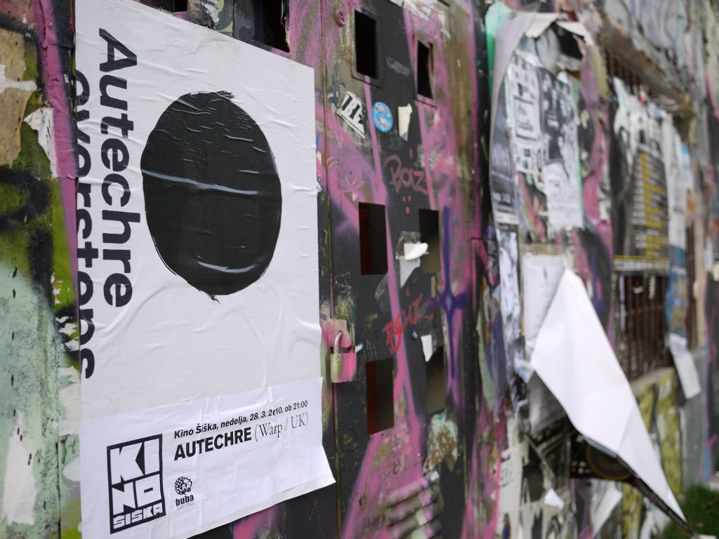 Autechre poster in Slovenia, Photo by Mike