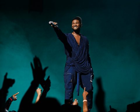 LAS VEGAS, NEVADA - JULY 16: Usher performs at the grand opening of “USHER The Las Vegas Residency” at The Colosseum at Caesars Palace on July 16, 2021 in Las Vegas, Nevada. (Photo by Denise Truscello/Getty Images for Caesars Entertainment)