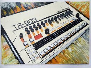TR-909, Photo Courtesy of Nicola Dudich (Crazy Oil Arts)