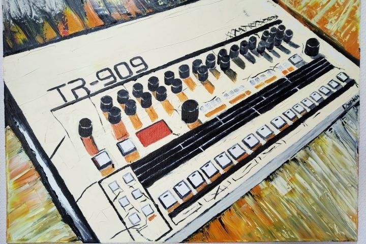 TR-909, Photo Courtesy of Nicola Dudich (Crazy Oil Arts)