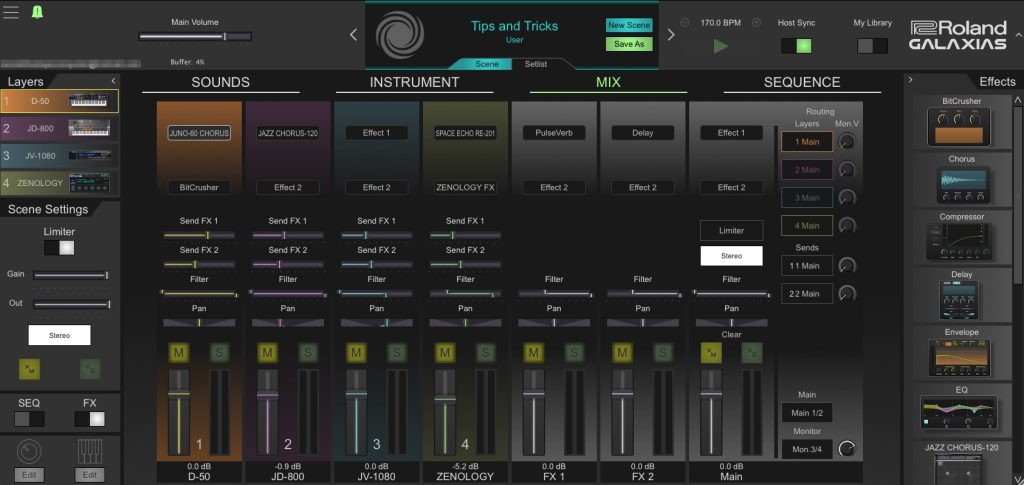 GALAXIAS mixing