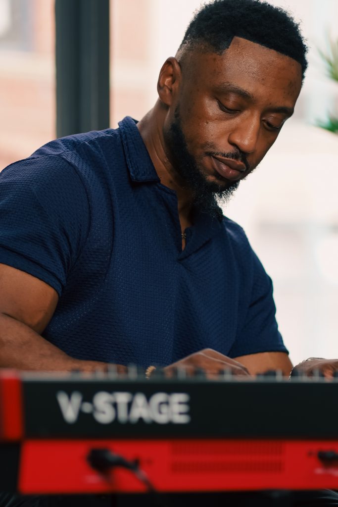 Michael Masade Jr. with V-STAGE