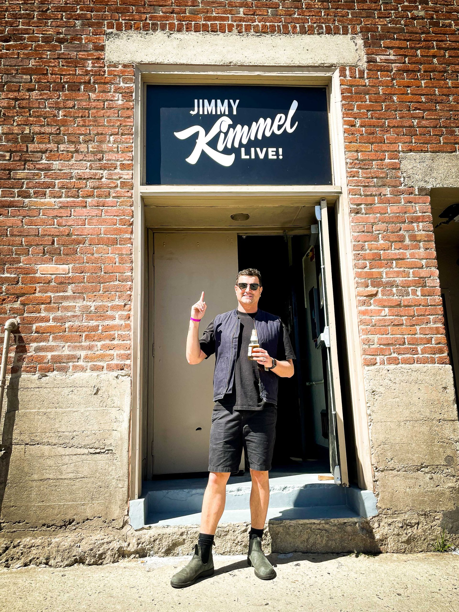 Drum tech Tom 'Woody' Wood at Jimmy Kimmel Live! Drum tech Tom 'Woody' Wood at Jimmy Kimmel Live! in April 2026
