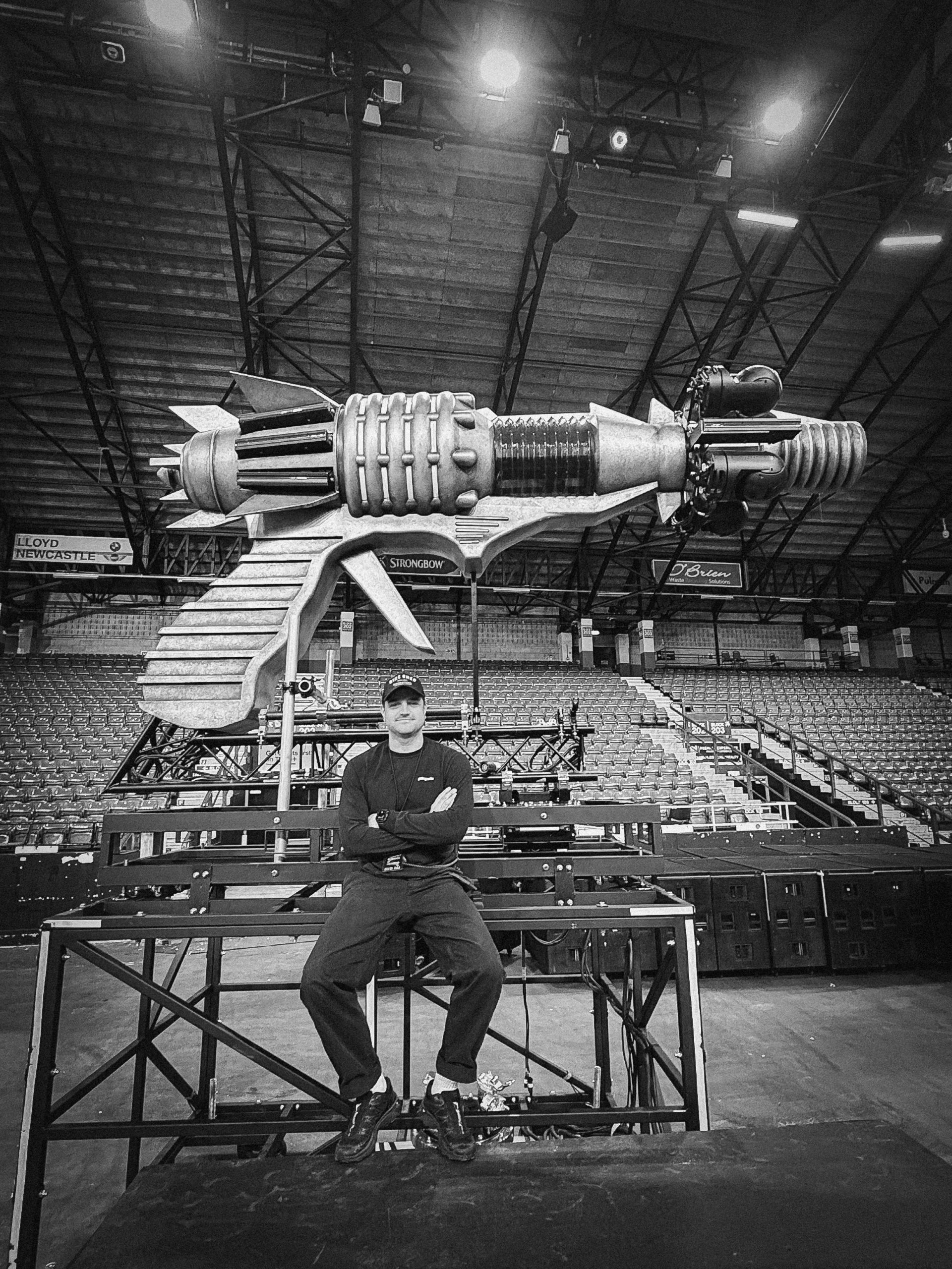 Drum tech Tom 'Woody' Wood on tour with The Prodigy in May 2026