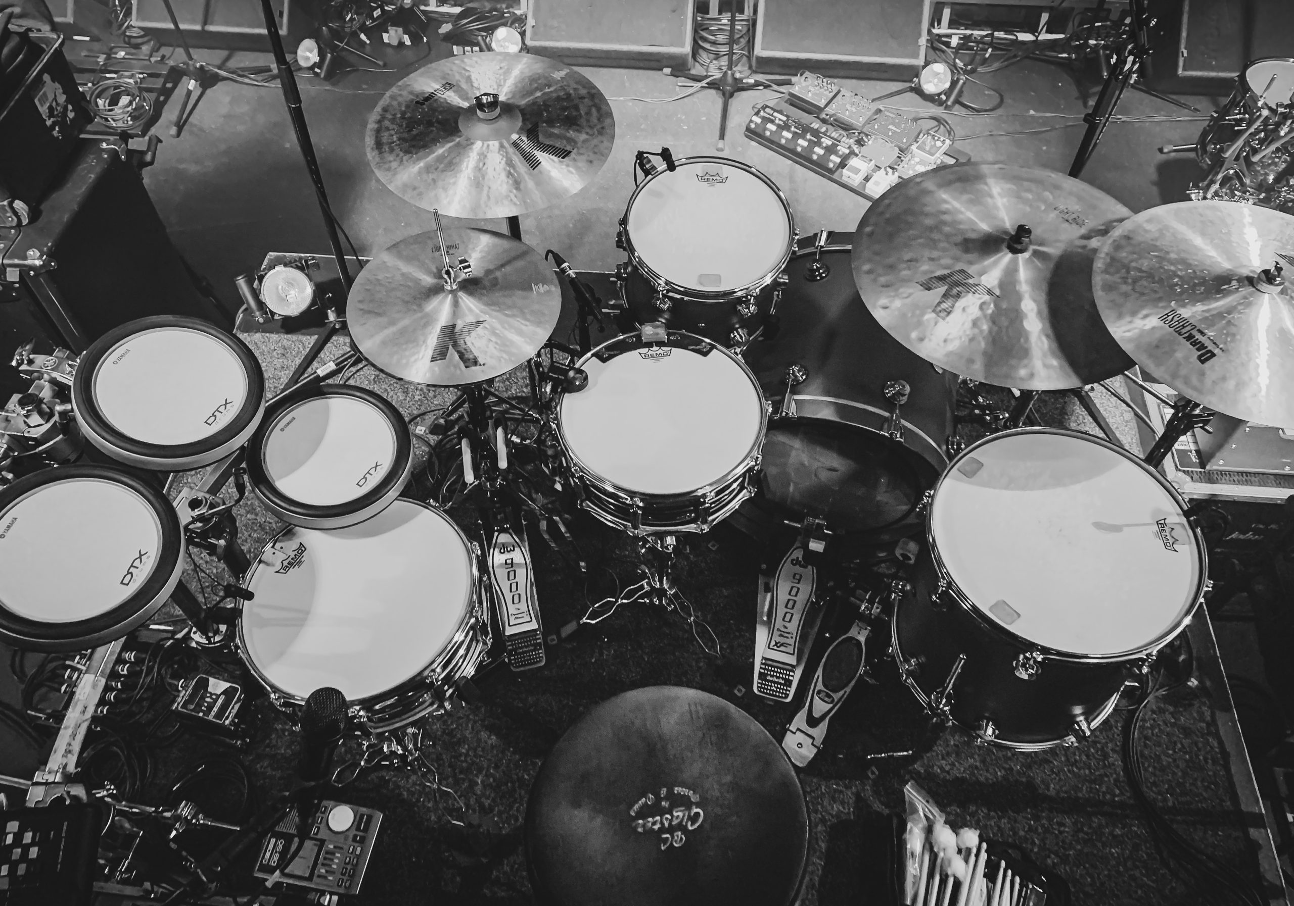 Bombay Bicycle Club drummer Suren de Saram's new kit (by drum tech Tom 'Woody' Wood)